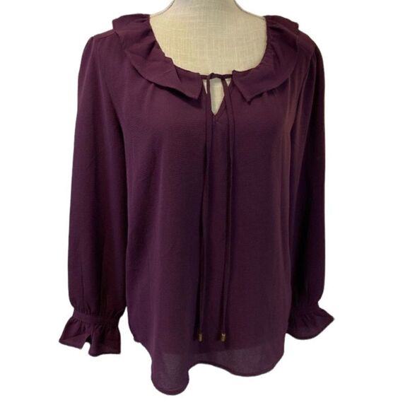 Harve Bernard Purple blouse Medium - Picture 1 of 6